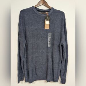 Original Weatherproof Men's XXL Classic Blue Heather Crewneck Knit Sweater
